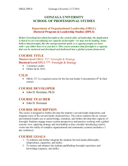 ORGL 530 Servant-leadership