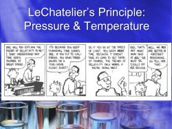 Day 96 LeChatelier`s Principle