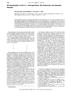 NO Chemisorptlon on Ni( 11 1): Coverage