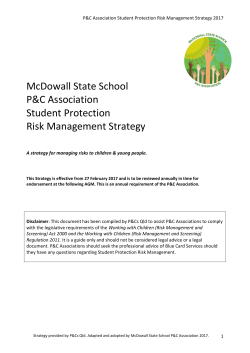 Student Risk Protection Management Strategy