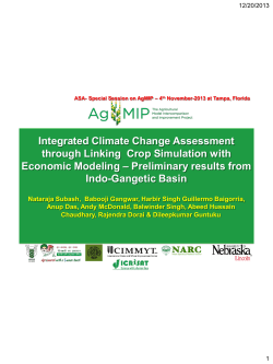 Integrated Climate Change Assessment through Linking Crop