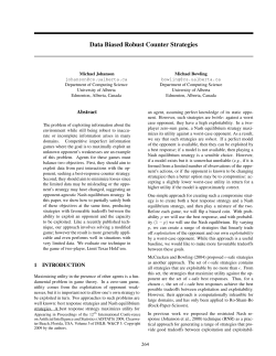 Data Biased Robust Counter Strategies