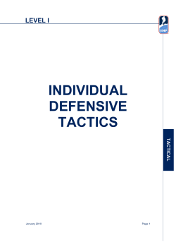 3. Level I Individual Defensive Tactics