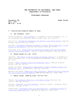 Reading List - UCSD Economics - University of California San Diego