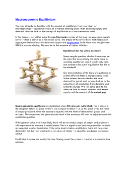 Macroeconomic Equilibrium