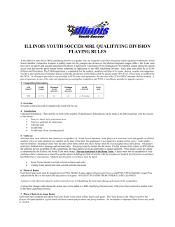 illinois youth soccer mrl qualifiying division playing rules
