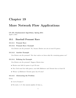 Chapter 19 More Network Flow Applications
