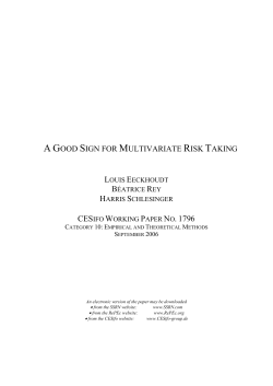 a good sign for multivariate risk taking