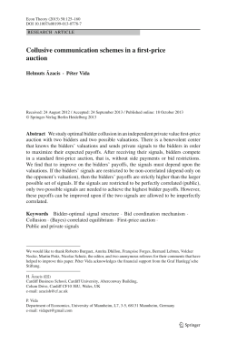 Collusive communication schemes in a first