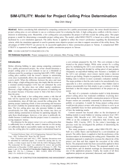 SIM-UTILITY: Model for Project Ceiling Price Determination