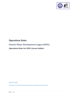 OPDL Operations Rules