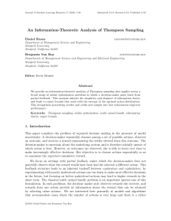 An Information-Theoretic Analysis of Thompson Sampling