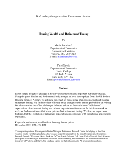 Housing Wealth and Retirement Timing