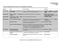 follow up from board action plans