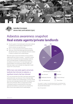 Asbestos awareness snapshot - real estate agents/landlords