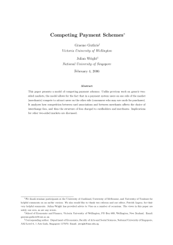 Competing Payment Schemes