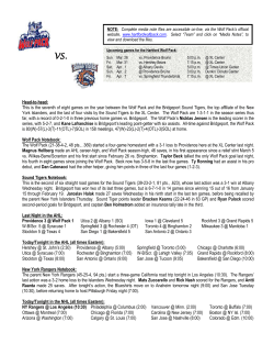 Game Notes - Hartford Wolf Pack