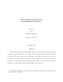The Canonical Type Space for Interdependent