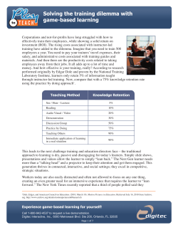 Solving the training dilemma with game