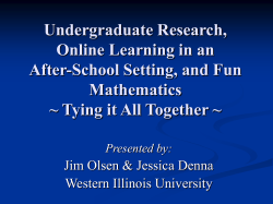 our PowerPoint presentation - Western Illinois University