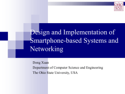 Smartphone Systems as Sensing Systems - UTK-EECS