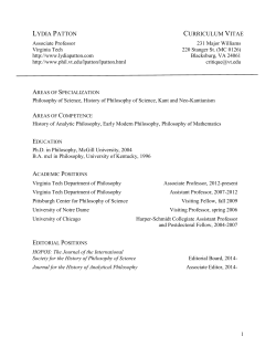 AOS - Department of Philosophy