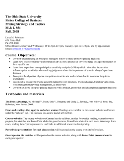 The Ohio State University - Fisher College of Business