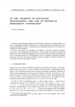 on the stability in stochastic programming: the case of