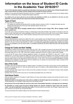 Information on the Issue of Student ID Cards in the Academic Year