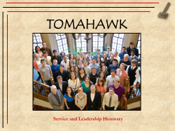 TOMAHAWK Service and Leadership Honorary