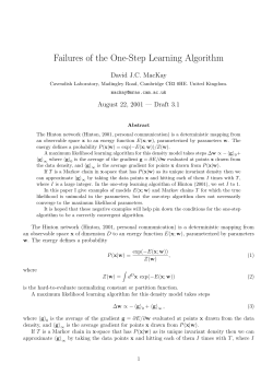 Failures of the One-Step Learning Algorithm