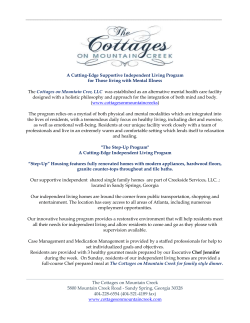 Supportive Housing Program - Georgia Mental Health Consumer