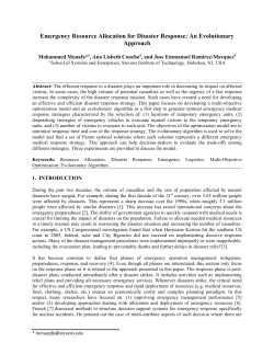 Emergency Resource Allocation for Disaster Response: An