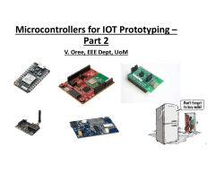 Microcontrollers for IOT Prototyping