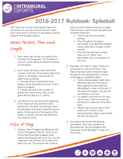 2016-2017 Rulebook: Spikeball