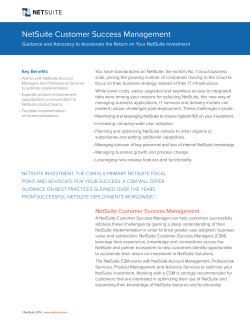 NetSuite Customer Success Management