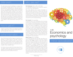 Economics and psychology