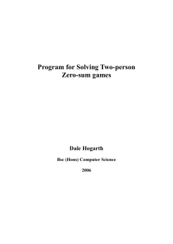 Program for Solving Two-person Zero-sum games