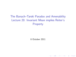 Invariant Mean implies Reiter`s Property