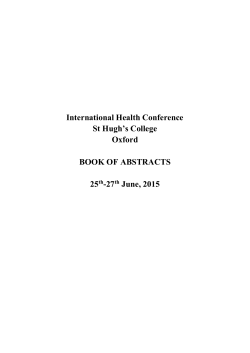 Book of Abstracts - International Health Conference