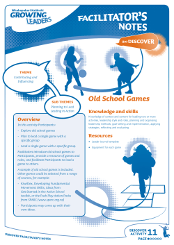 Growing Leaders Stage 2 Discover &ndash; 11 Old School Games