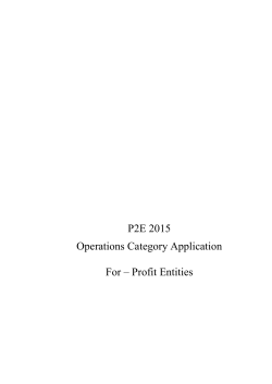 Proposals submission guidelines