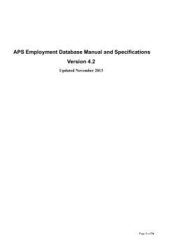 APSED manual (Word) - Australian Public Service Commission