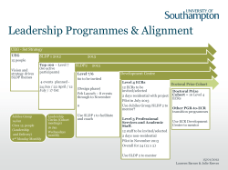 Senior Leadership Programme 2013