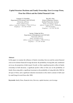Capital Structure Decisions and Family Ownership - ISCTE-IUL