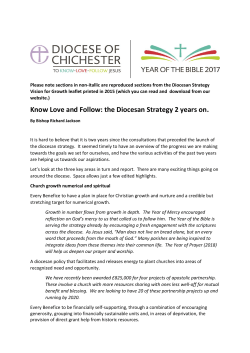 Know Love and Follow: the Diocesan Strategy 2 years on.
