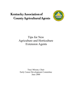 Tips for New Agriculture and Horticulture Extension Agents