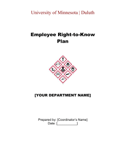 ERTK Plan - University of Minnesota Duluth