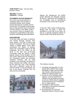 CASE STUDY: Buga &ndash; the free riding bicycle of Aveiro SECTOR