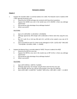 Homework 1 Solution Chapter 3 1. Suppose the Canadian dollar is